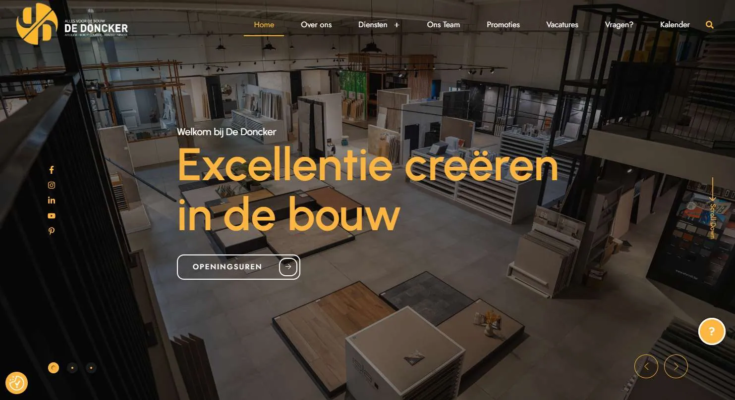 De Doncker website redesign