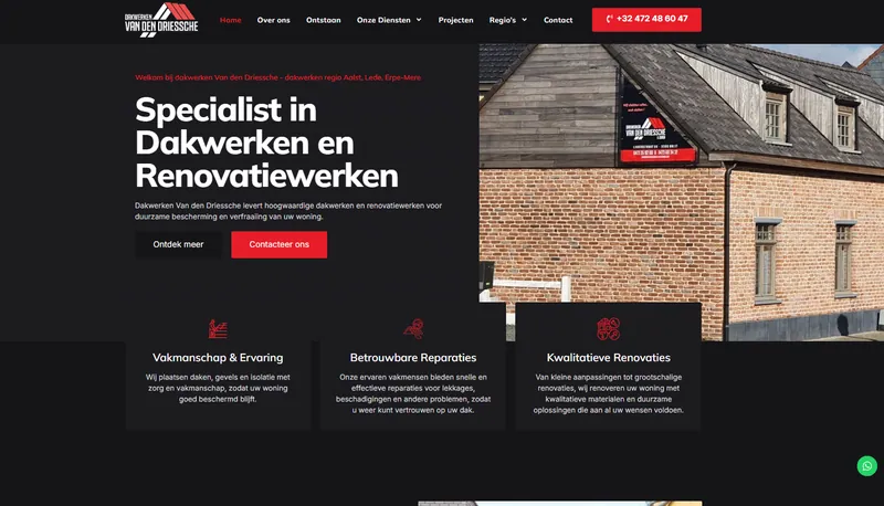 Dakwerken Van den Driessche website